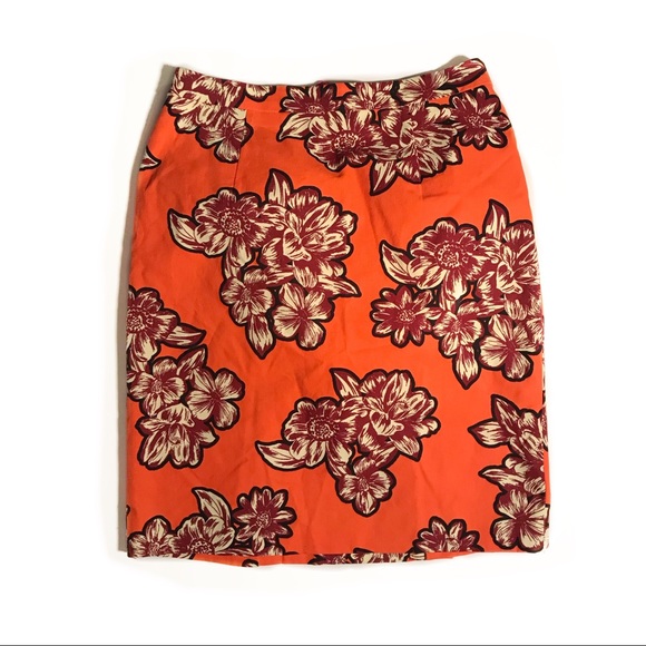 Anthropologie Dresses & Skirts - Anthropologie Maeve orange floral pencil skirt